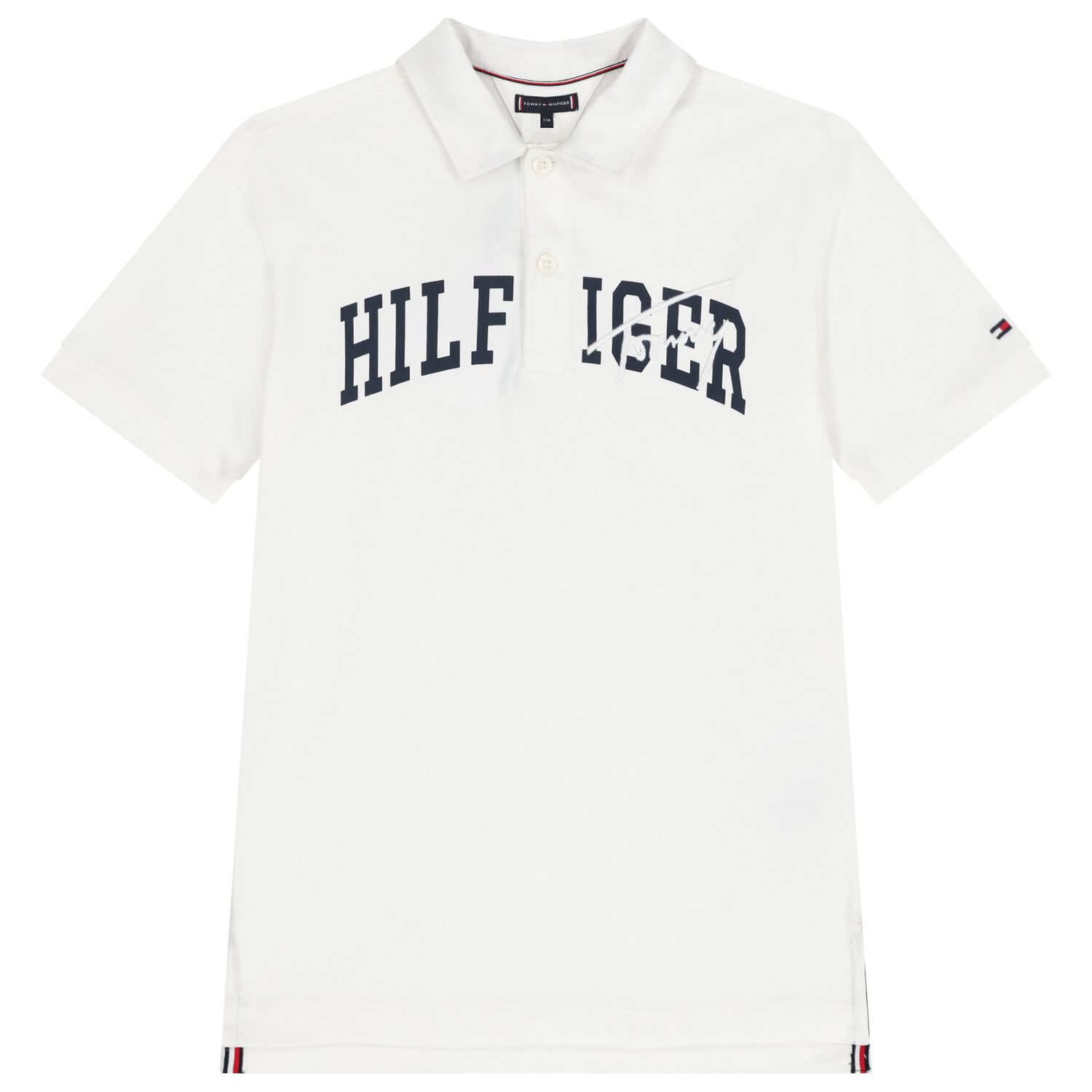 Boys White Logo Polo Shirt, 2, hi-res image number null