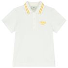 Boys Ivory Logo Polo Shirt, 1, hi-res