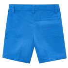 Boys Blue Chino Shorts, 6, hi-res