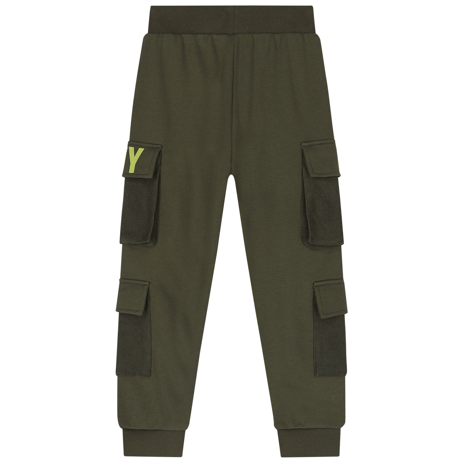 Boys Green Logo Cargo Joggers, 1, hi-res