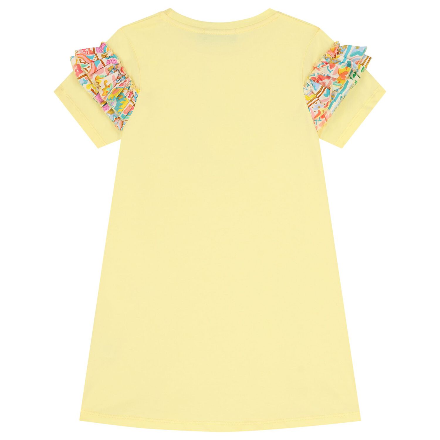 Girls Yellow Shell Logo Dress, 1, hi-res