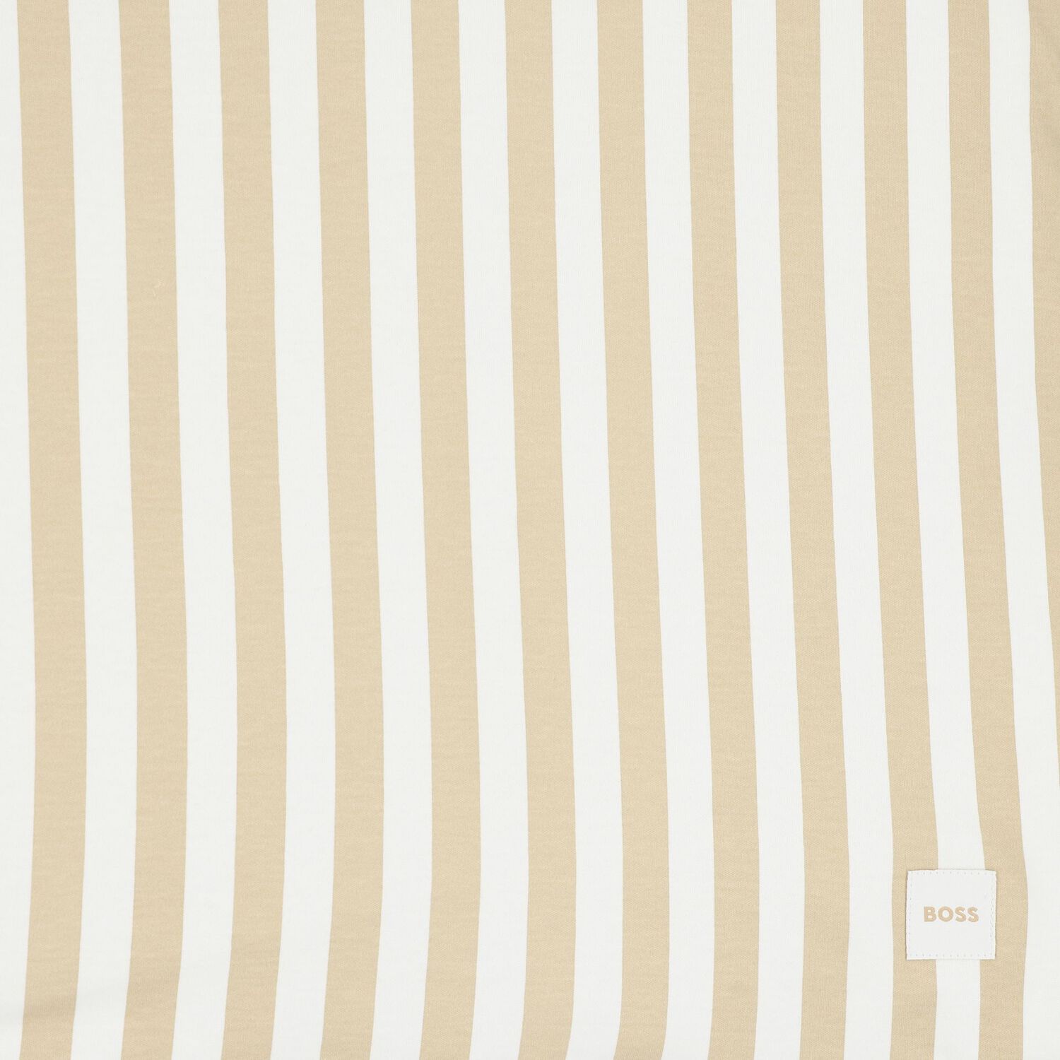 White & Beige Striped Logo Baby Blanket , 1, hi-res