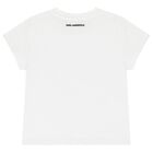 Girls White Logo T-Shirt, 1, hi-res