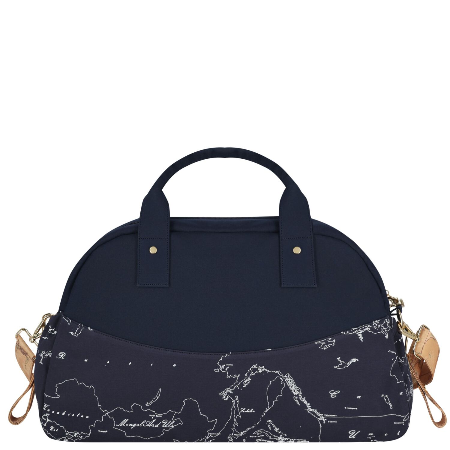 Navy Blue Geo Map Baby Changing Bag , 1, hi-res