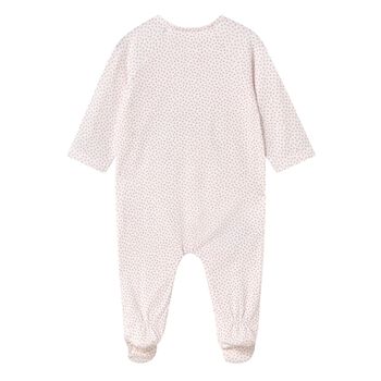 Baby Girls Pink Bear & Hearts Babygrow