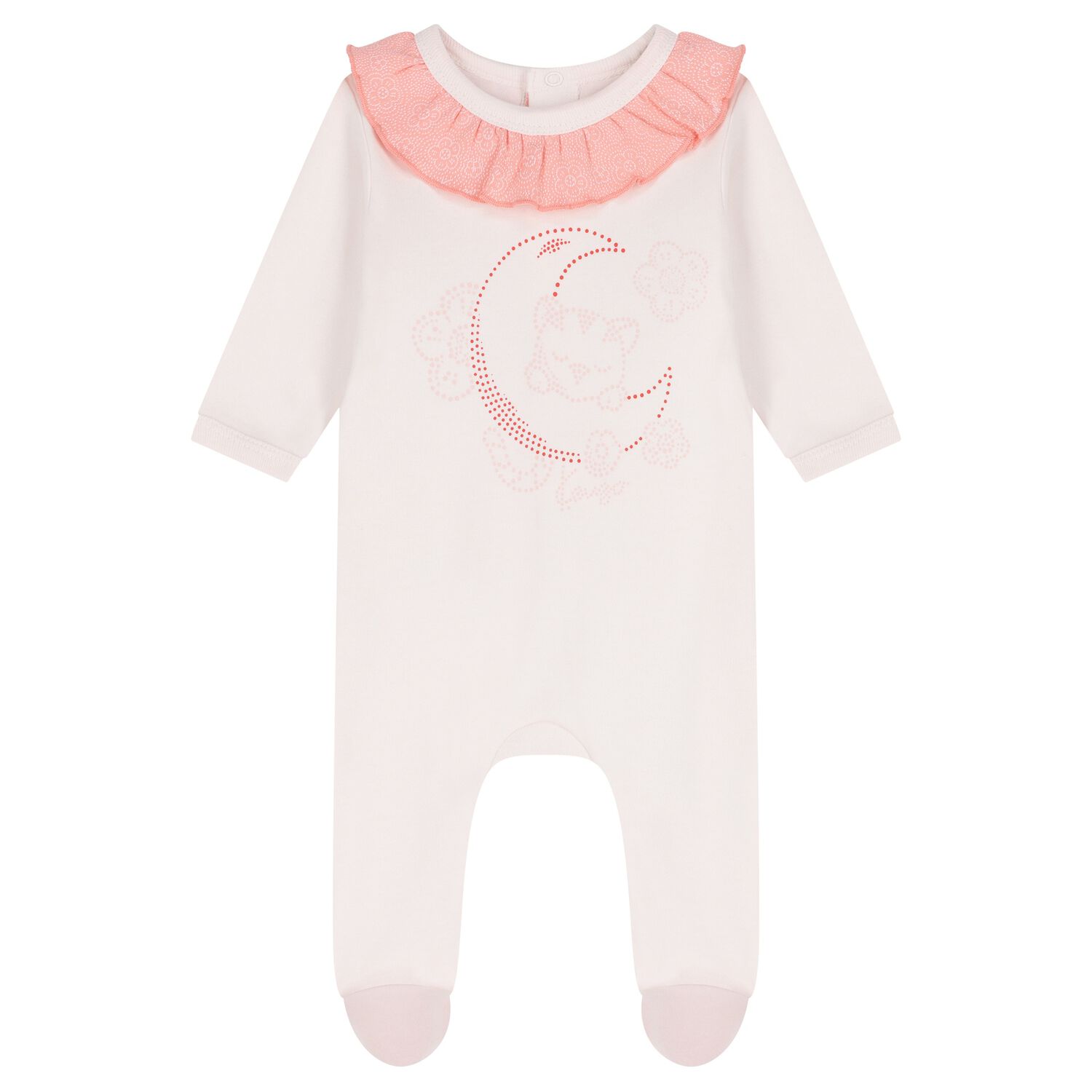 Baby Girls White Tiger Babygrow, 1, hi-res