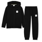 Boys Black Logo Tracksuit, 1, hi-res