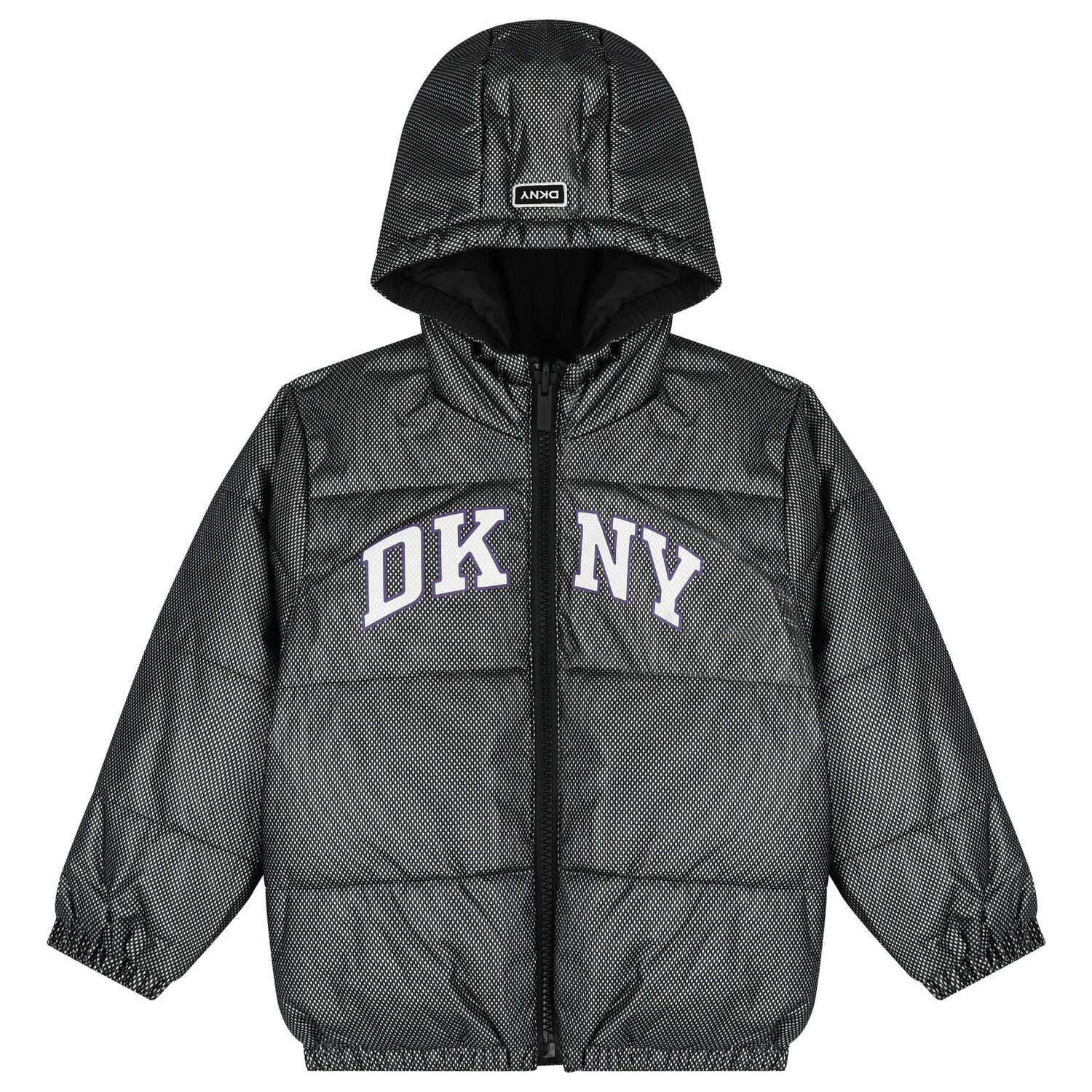 Black Logo Reversible Puffer Jacket, 1, hi-res image number null
