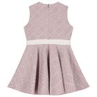 Girls Pink Logo Dress, 2, hi-res