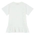 Girls White Logo Dress, 2, hi-res
