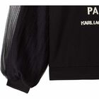 Girls Black Logo Sweatshirt, 1, hi-res