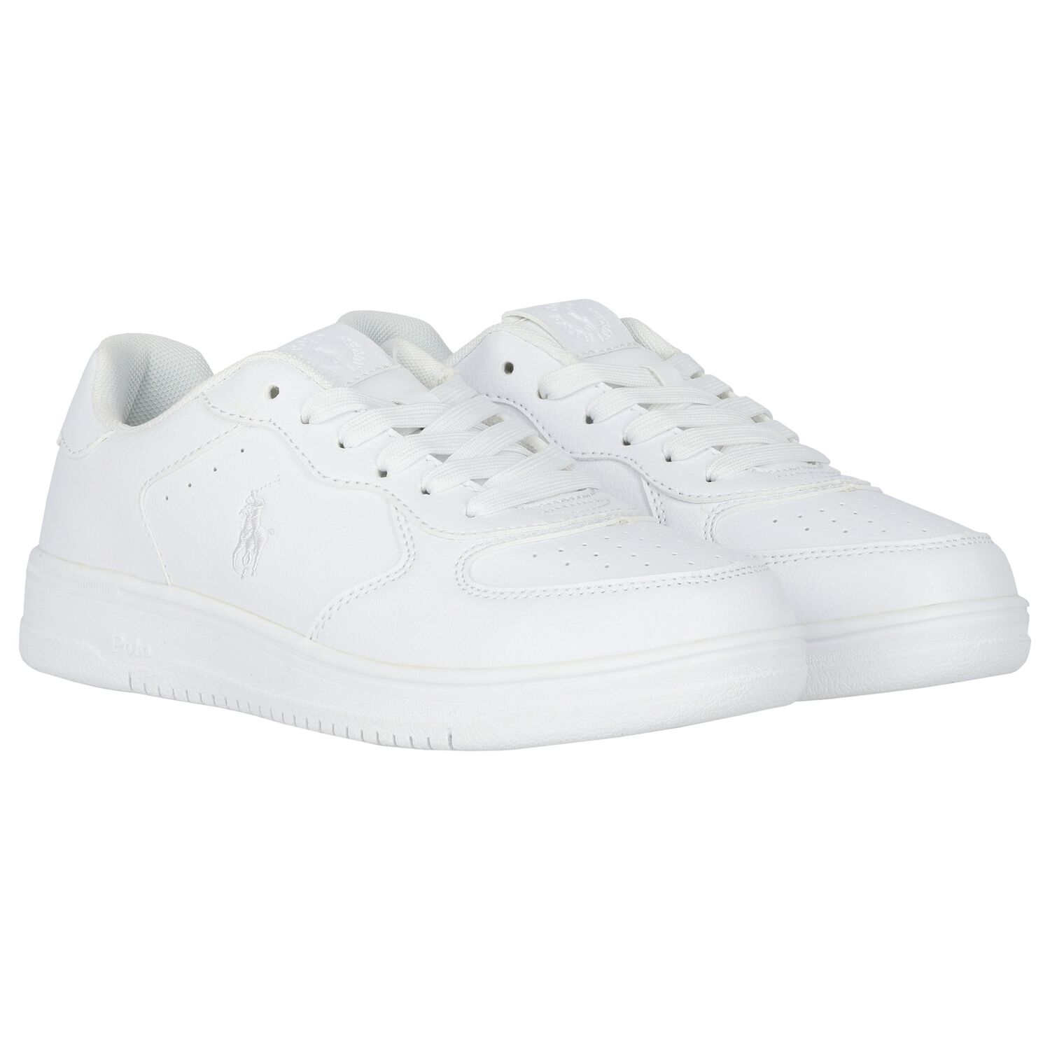 White Logo Trainers, 1, hi-res