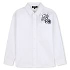 Boys White Logo Shirt, 1, hi-res