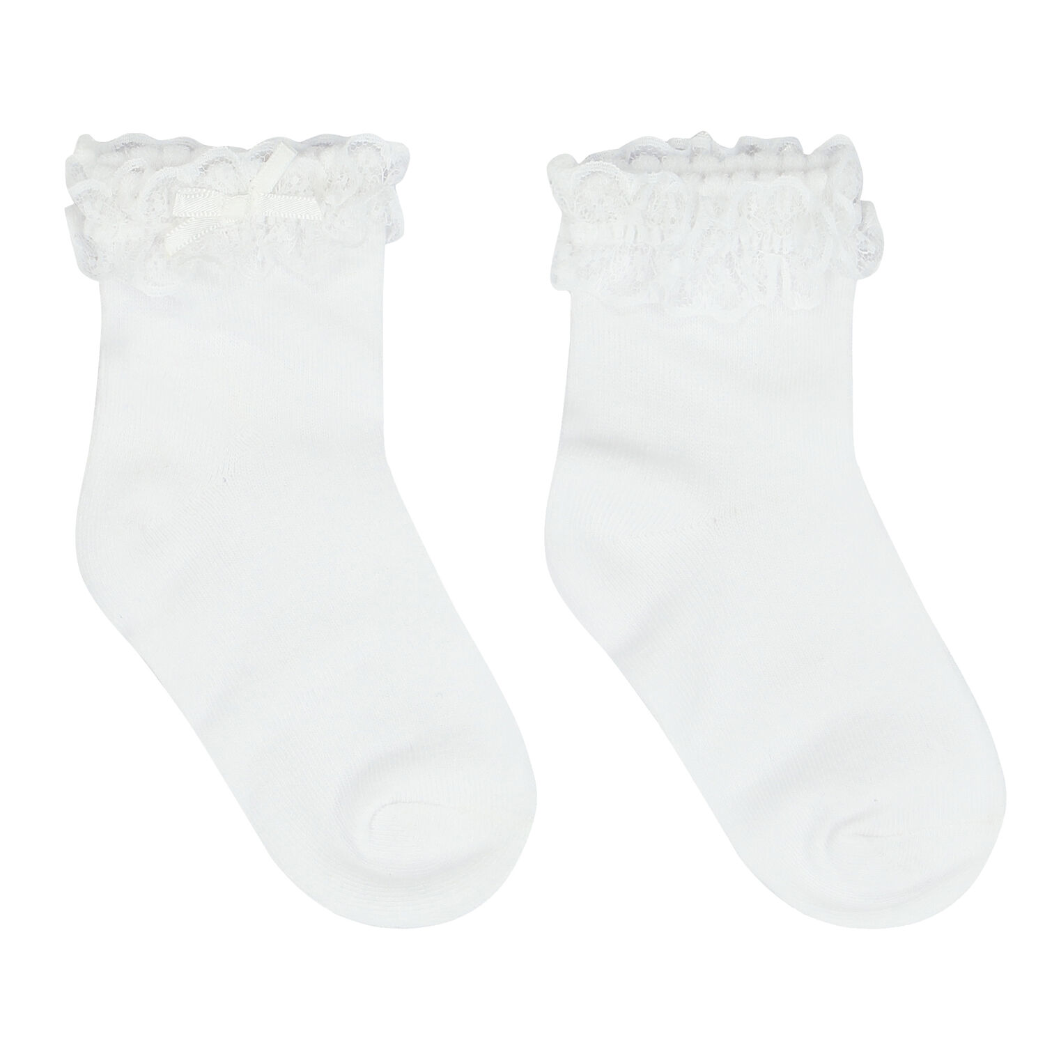 Girls White & Yellow Socks ( 2-Pack ), 1, hi-res image number null