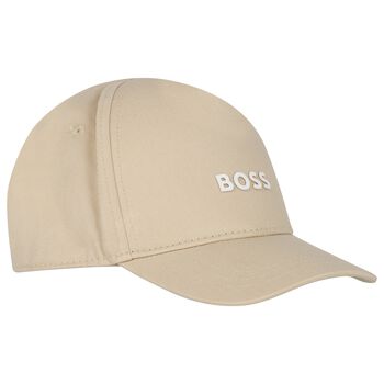 Boys Beige Logo Cap