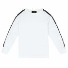 Boys White Long Sleeve Top, 1, hi-res