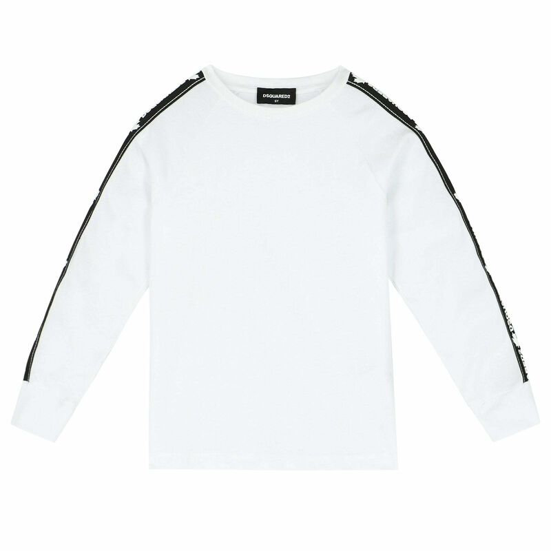Boys White Long Sleeve Top, 1, hi-res image number null