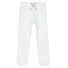 Boys White Logo Joggers, 2, hi-res