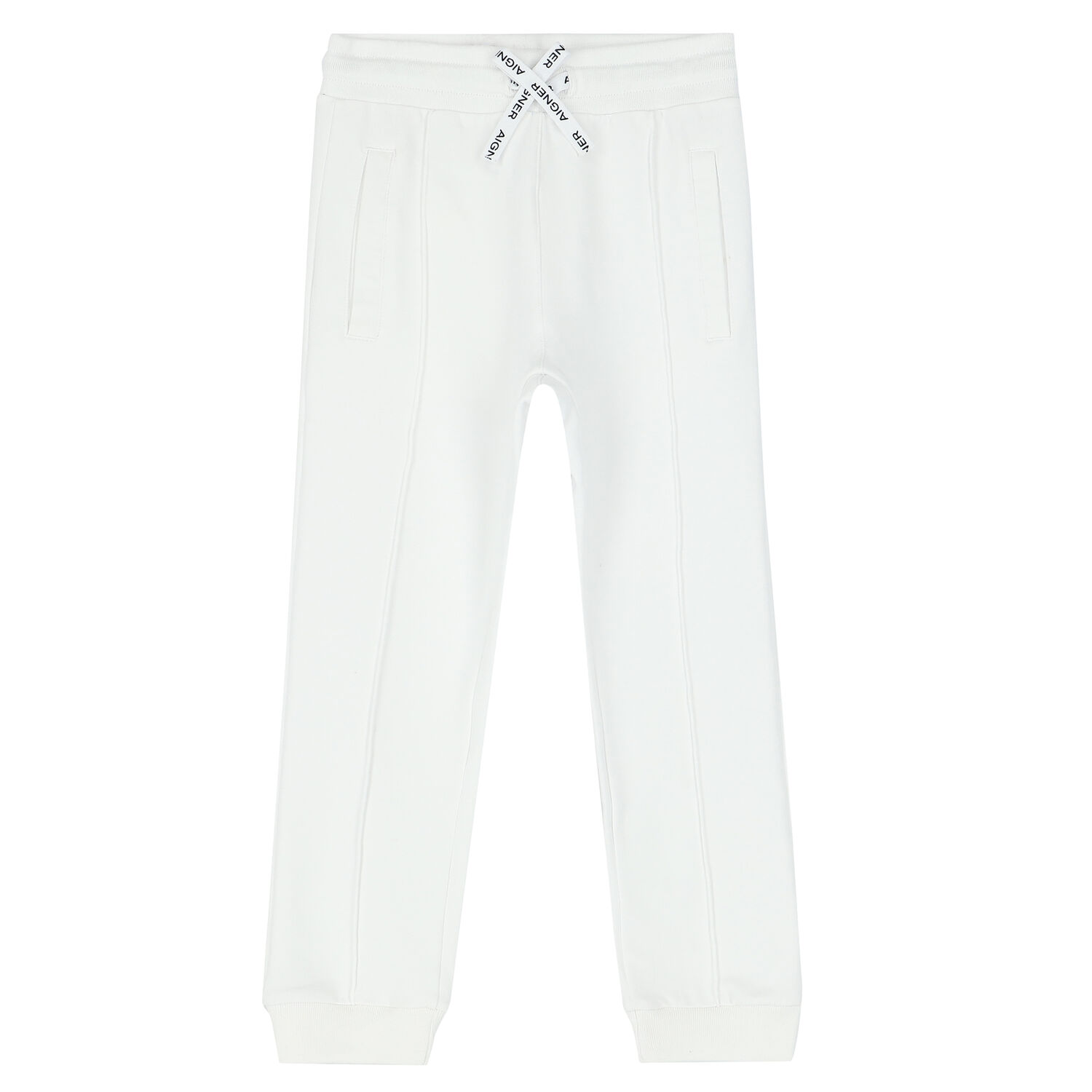 Boys White Logo Joggers, 2, hi-res
