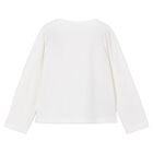 Girls White Long Sleeve Top, 3, hi-res