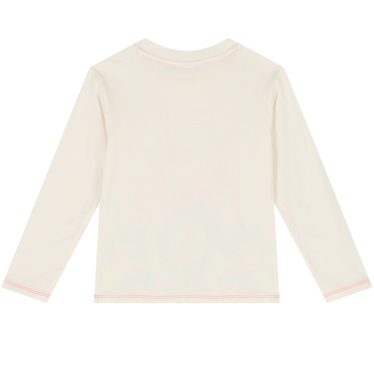 Girls Ivory Logo Long Sleeve Top, 1, hi-res image number null