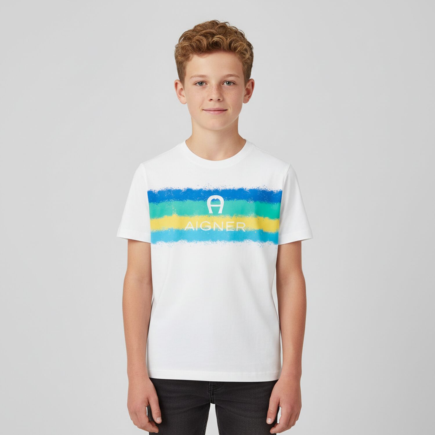 Boys White Logo T-Shirt, 2, hi-res