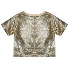 Girls Gold Sequins Top, 1, hi-res