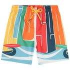 Boys Multi-Coloured Swim Shorts, 1, hi-res