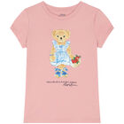 Girls Pink Polo Bear T-Shirt, 1, hi-res