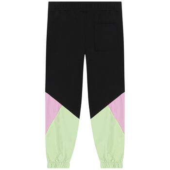 Girls Black Logo Joggers