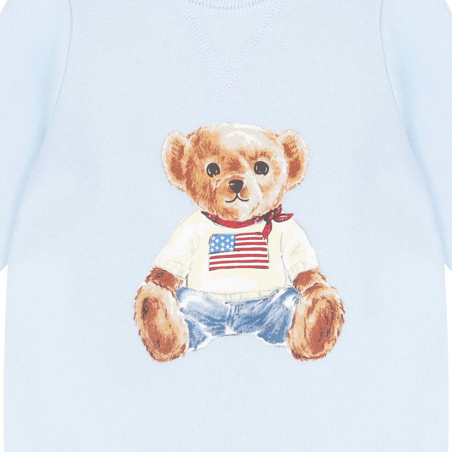 Baby Boys Blue Polo Bear Romper, 1, hi-res image number null