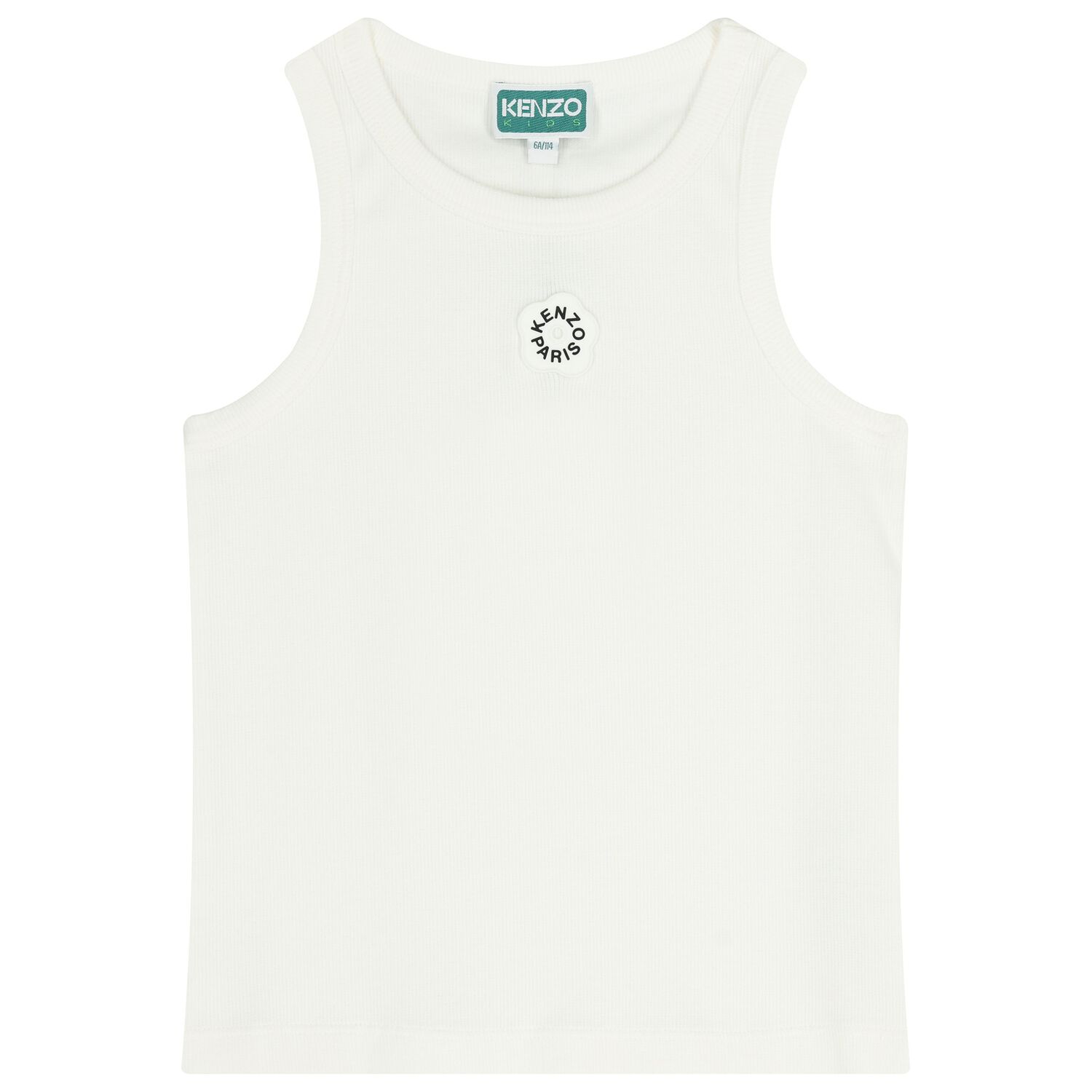 Girls White Logo Top, 1, hi-res
