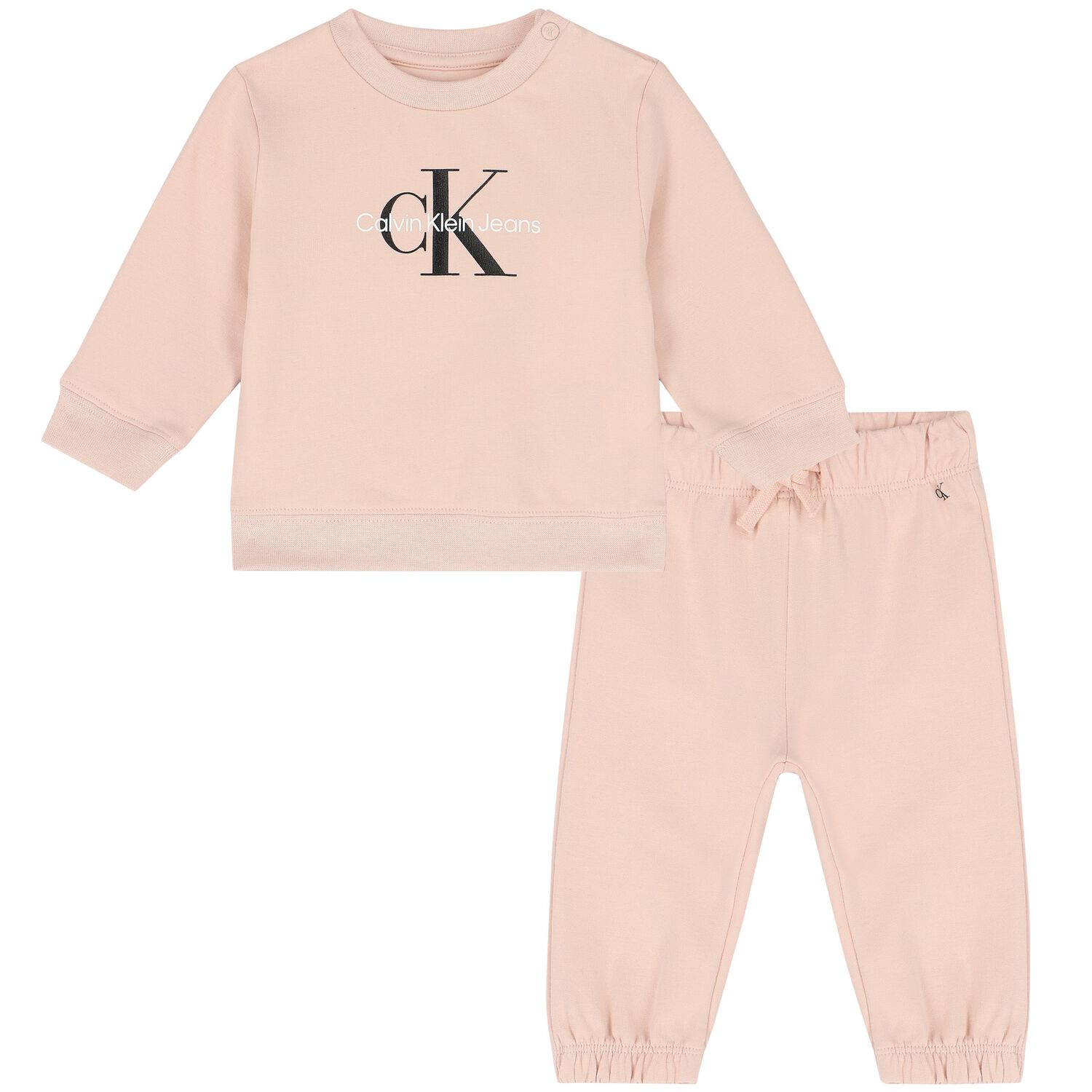 Baby Girls Pink Logo Tracksuit, 2, hi-res