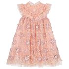 Girls Pink Embellished Tulle Dress, 1, hi-res