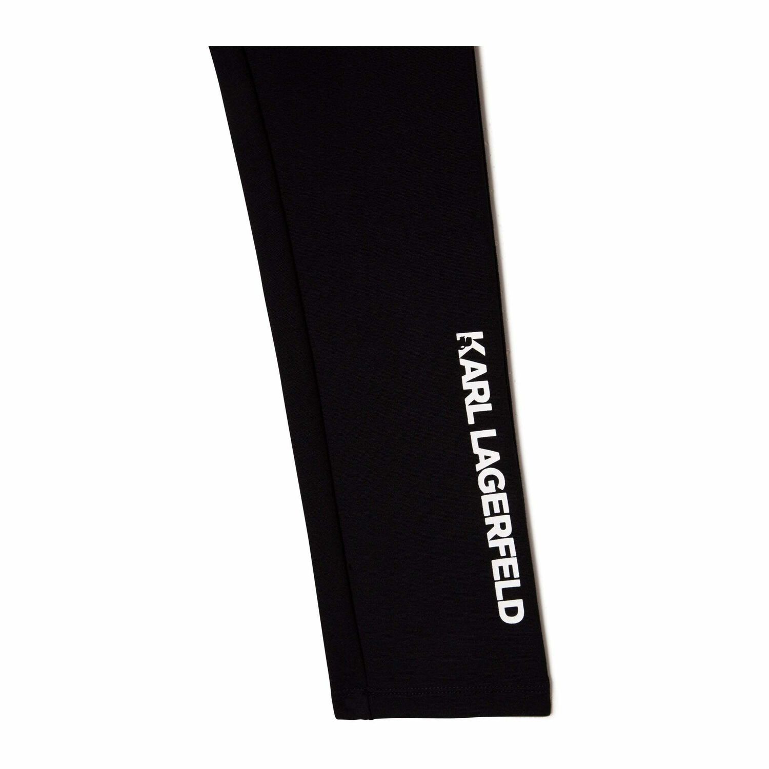 Girls Black Logo Leggings, 1, hi-res image number null