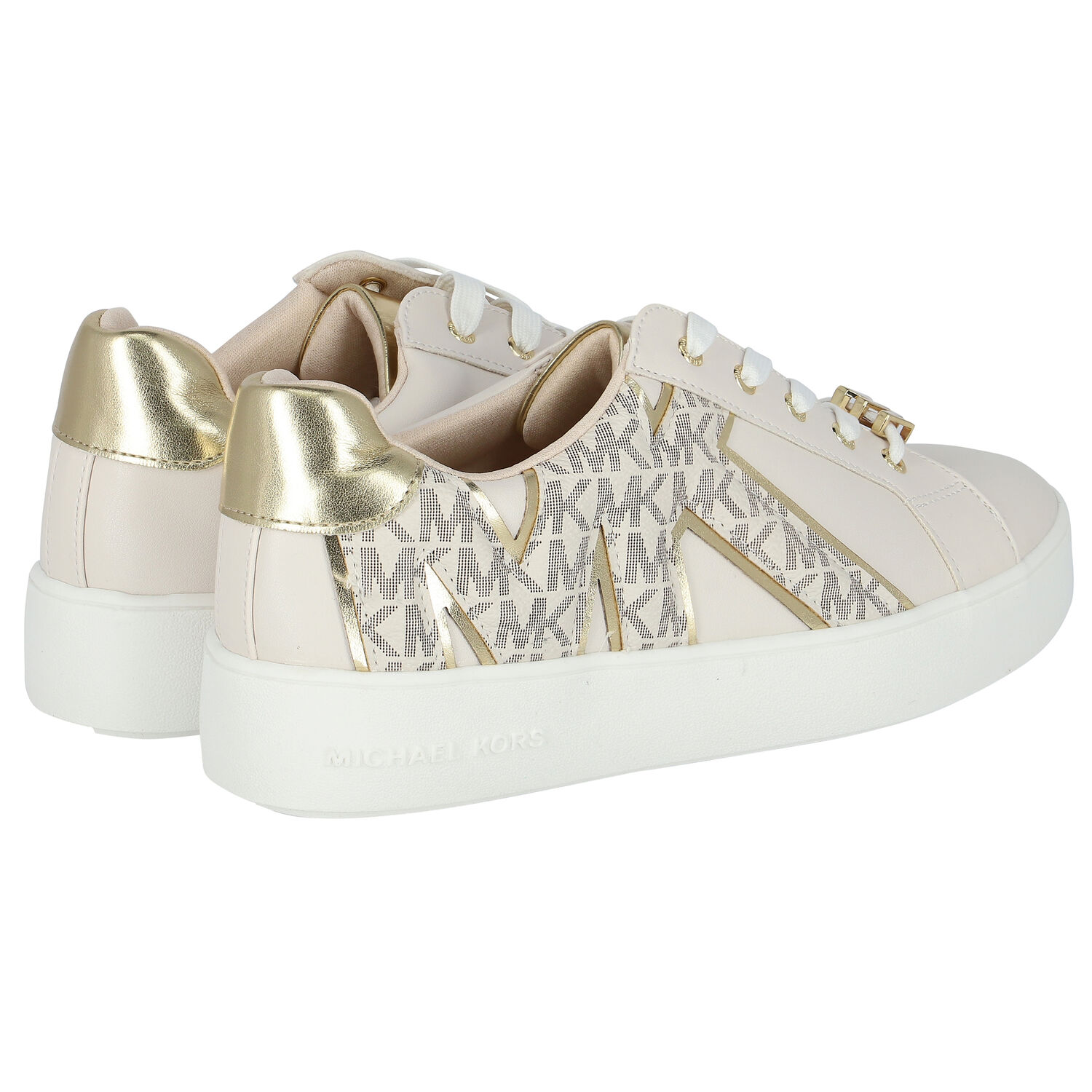 Girls Ivory Logo Trainers, 1, hi-res