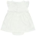 Baby Girls White Logo Dress, 1, hi-res