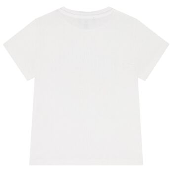 Girls White Logo Heart T-Shirt