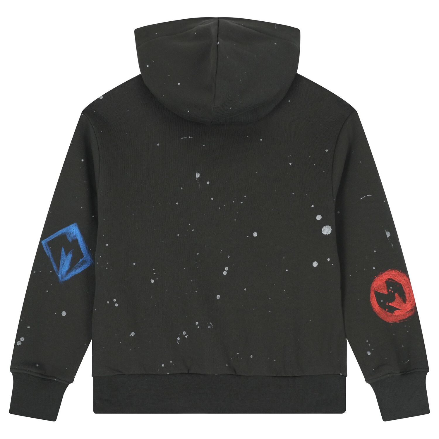 Black Logo Hooded Zip Up Top, 1, hi-res