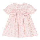 Baby Girls Pink Floral Dress, 1, hi-res