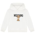 White Teddy Bear Logo Hooded Top, 1, hi-res
