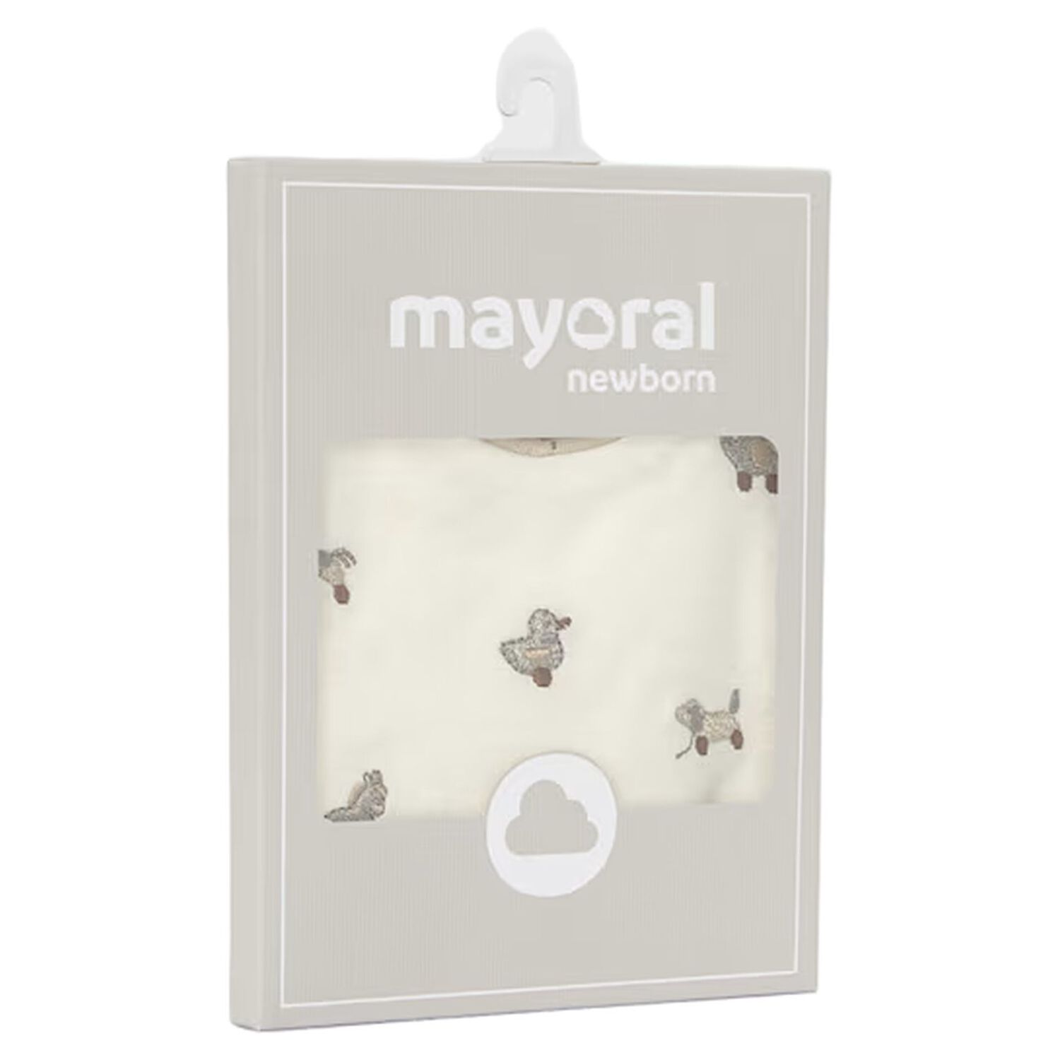 Ivory Embroidered Bibs ( 2 Pack ), 1, hi-res