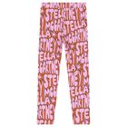 Girls Pink & Orange Logo Leggings, 1, hi-res