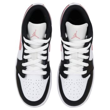 Girls Black, White & Pink Air Jordan 1 Low Trainers