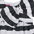Girls Black & White Stripe Dress, 1, hi-res