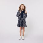 Girls Navy Blue Logo Dress, 1, hi-res