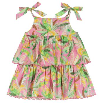 Girls Pink Tiered Dress