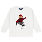 Girls Ivory Polo Bear Sweatshirt, 1, hi-res