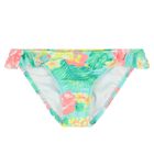 Girls Aqua & Green Floral Bikini, 1, hi-res