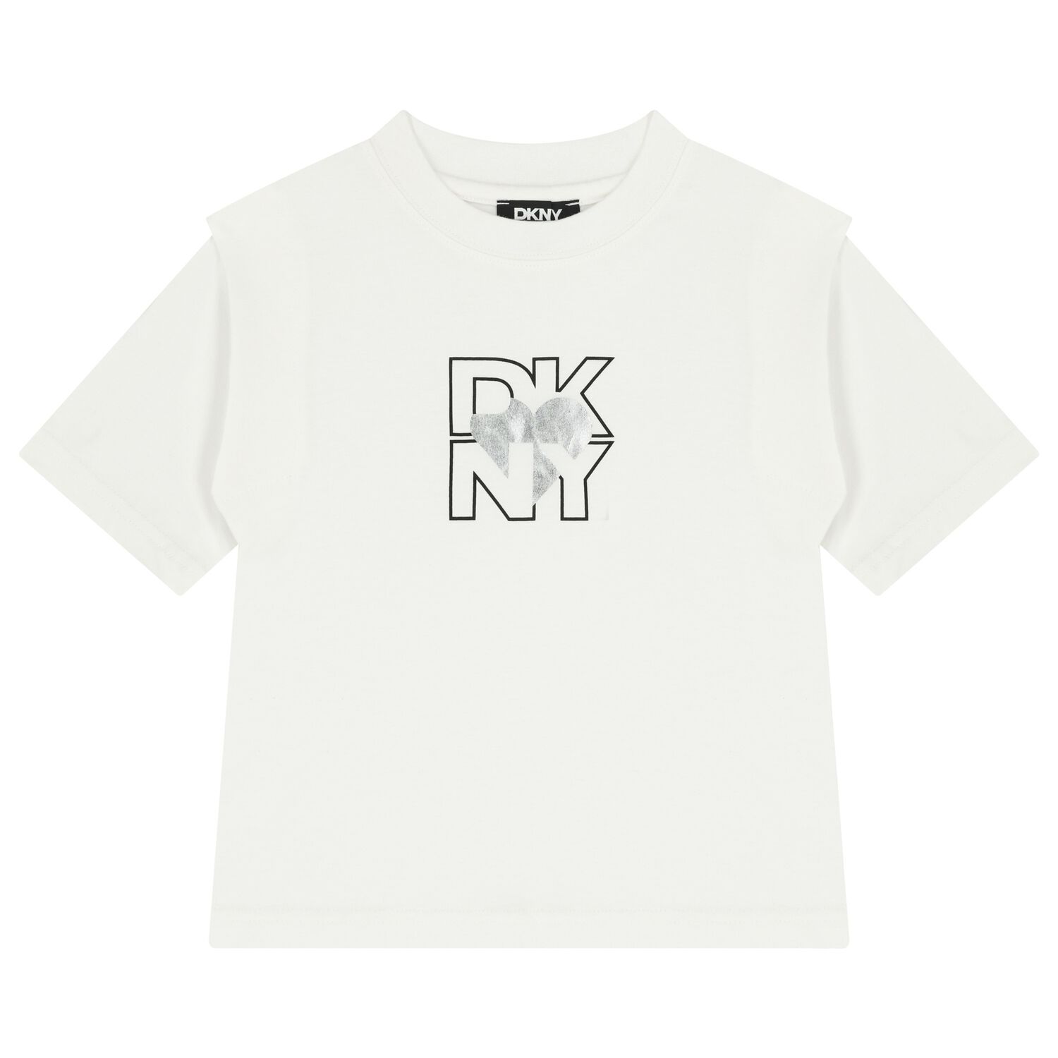 Girls White Logo T-Shirt, 2, hi-res